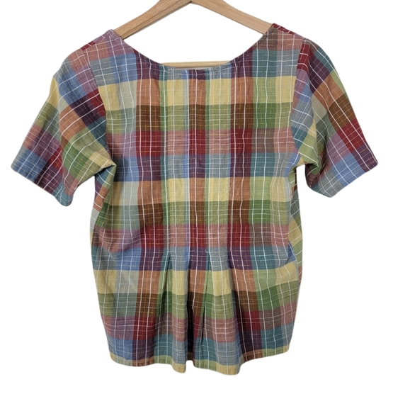 Ace & Jig Cabin Plaid Short Sleeve Top Size  XS - Picture 2 of 6
